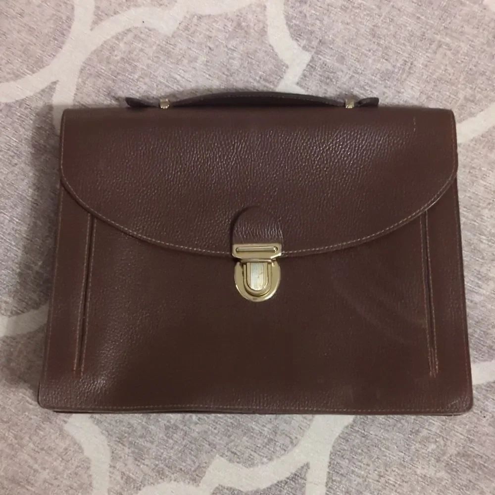 Vintage Brown Leather Briefcase